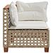 Divano Angolare da Giardino con Cuscini Beige in Polyrattan - Foto miniatura 5