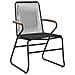 Set da pranzo da giardino 7 pezzi nero rattan PVC - Foto miniatura 6