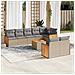 Set Divano da Giardino 9 pz con Cuscini Beige in Polyrattan - Foto miniatura 2