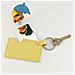 Specchietto Per Il Trucco Portatile In Pu Con Portachiavi In Acciaio Inossidabile Yellow - Foto miniatura 4
