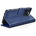 Custodia A Portafoglio Per Iphone 15 Pro Funzione Supporto E Linguetta Magnetica, Blu Scuro - Foto miniatura 2
