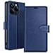 Custodia A Portafoglio Per Iphone 15 Pro Funzione Supporto E Linguetta Magnetica, Blu Scuro - Foto miniatura 1