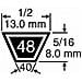 Cinghia Trapezoidale 4l 40"" - Foto miniatura 5