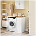Mobile Lavatrice Armadio Con Cesto E Cassetto, In Legno, Colore Bianco - Foto miniatura 3