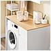 Mobile Lavatrice Armadio Con Cesto E Cassetto, In Legno, Colore Bianco - Foto miniatura 5