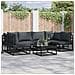 Set Divano da Giardino con cuscino 7 pcs Nero Alluminio - Foto miniatura 2