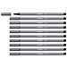 Pen 68 - Pennarello Premium - Confezione da 10 - Grigio Scuro - Foto miniatura 1