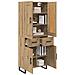 Credenza con cassetto Rovere artigianale 69,5 x 34 x 180 cm - Foto miniatura 3