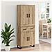 Credenza con cassetto Rovere artigianale 69,5 x 34 x 180 cm - Foto miniatura 4