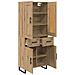Credenza con cassetto Rovere artigianale 69,5 x 34 x 180 cm - Foto miniatura 5