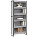 Armadio per Libri 2 pcs Grigio Sonoma 80 x 30 x 155 cm - Foto miniatura 3