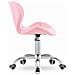 Sedia girevole Valora AVOLA in ecopelle rosa, design ergonomico - Foto miniatura 4