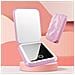 Specchio Per Trucco Led Ricaricabile Con Ingrandimento 3x - Specchio Da Viaggio Portatile Pink - Foto miniatura 2