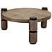 Tavolino Da Salotto In Legno E Metallo Marrone D110x46 - Foto miniatura 1