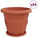 Vasi per Piante 24 pcs Rosso Mattone Ø 26 x 21.5 cm Plastica - Foto miniatura 1