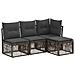 Set Divano da Giardino 4 pcs Grigio polyrattan - Foto miniatura 1