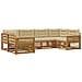 Set di divani da esterno con cuscino 6 pcs Naturale e Beige - Foto miniatura 1