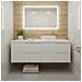 Mobiletto, Bianco e nero, 160 cm, Con piano, 4 cassetti, Sospeso, Frontali in MDF, MODERNO - Foto miniatura 3