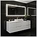Mobiletto, Bianco e nero, 160 cm, Con piano, 4 cassetti, Sospeso, Frontali in MDF, MODERNO - Foto miniatura 5