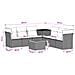 Set di divani 8 pz Beige e Bianco Crema - Foto miniatura 7