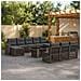 Set Divano da Giardino 11 pz Grigio e Grigio Scuro polyrattan - Foto miniatura 6