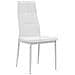 Sedie Sala Da Pranzo 2 Pz Pelle Artificiale 43x43,5x96cm Bianco - Foto miniatura 6