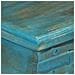 Cassapanca in Legno Massello di Mango Blu 100x40x41 cm - Foto miniatura 7