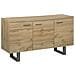 Credenza A 3 Ante Colore Legno Naturale Timber - Foto miniatura 7
