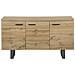 Credenza A 3 Ante Colore Legno Naturale Timber - Foto miniatura 11