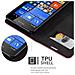 Custodia Compatibile Con Nokia Lumia 535 In Rosso Mela - Coperchio Protettiva Con Chiusura Magnetica, Funzione Stand E Tasca Per Le Carte - Foto miniatura 7