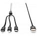 Kabel 3-in-1 Kabel USB-A auf Lighning / MicroUSB / USB-C - Foto miniatura 1