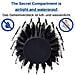 Rotonda Spazzola Con Hidden Compartimento Cassaforte Di Diversione Spazzola Per Capelli Nascondere Contenitore Per I Gioielli Denaro E Oggetti Di Valore Incl. 2 Impermeabili E Airproof Borse Nero - Foto miniatura 2