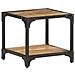 Tavolino Da Caff 40x40x36 Cm In Legno Massello Di Mango Grezzo - Foto miniatura 8
