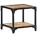Tavolino Da Caff 40x40x36 Cm In Legno Massello Di Mango Grezzo - Foto miniatura 9