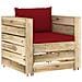 Set Divani da Giardino con Cuscini 2 pz Legno Impregnato Verde - Foto miniatura 2