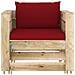 Set Divani da Giardino con Cuscini 2 pz Legno Impregnato Verde - Foto miniatura 3