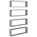 Mensole Parete Cubo 4pz Grigio Cemento 100x15x30 cm Multistrato - Foto miniatura 2