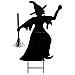 Silhouette Metallica Strega con Scopa - Foto miniatura 1