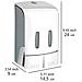 Tartas Dispenser Per Sapone E Liquido Disinfezione, A Due Camere, 960 Ml, Cromato, Wenko - Foto miniatura 5