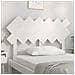 Testiera Per Letto Bianca 122,5x3x80,5cm Legno Massello Di Pino - Foto miniatura 3