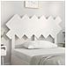 Testiera Per Letto Bianca 122,5x3x80,5cm Legno Massello Di Pino - Foto miniatura 1