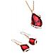 Set Di Orecchini Per Collana Red - Foto miniatura 1