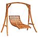 Letto A Dondolo In Legno Massello Di Abete Con Finitura In Teak - Foto miniatura 2