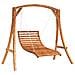 Letto A Dondolo In Legno Massello Di Abete Con Finitura In Teak - Foto miniatura 4