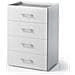 Cassettiera Primula, Settimanale A 4 Cassetti Per Camera Da Letto, Mobiletto Multiuso Da Ufficio O Studio, 60x41h87 Cm, Bianco - Foto miniatura 2