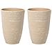 Set Di 2 Vasi Beige Sabbia 35 X 35 X 50 Cm Camia - Foto miniatura 5
