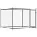 Gabbia Per Cani Con Porte Grigia 10x2x1,5 M In Acciaio Zincato - Foto miniatura 6