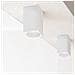 Portafaretto In Gesso A Soffitto Gu10 Porta Faretto Quadrato Bianco Verniciabile - Foto miniatura 2