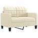 Set Di Divani 2 Pz Con Cuscini Crema In Similpelle - Foto miniatura 3