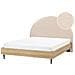 Letto Bouclé Millay 160 X 200 Cm Beige - Foto miniatura 2